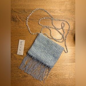 Moyna Silver Beaded Fringe Purse